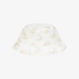 Dolce & Gabbana-Ivory Linen Moons & Stars Baby Hat | Childrensalon
