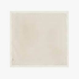 Dolce & Gabbana-White Cotton & Jacquard Embroidered Baby Blanket (75cm) | Childrensalon
