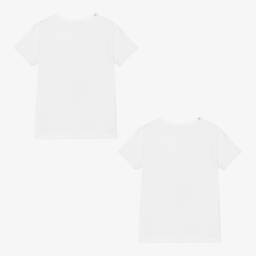 Dolce & Gabbana-White Cotton T-Shirts (2 Pack) | Childrensalon