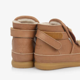Donsje-Brown Leather Christmas Bear First Walkers | Childrensalon