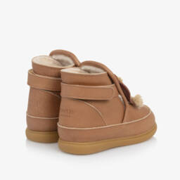 Donsje-Brown Leather Christmas Bear First Walkers | Childrensalon