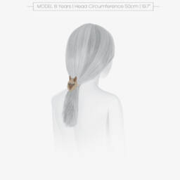 Donsje-Girls Beige Faux Fur Alpaca Hair Elastic (5cm) | Childrensalon