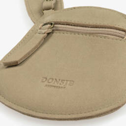 Donsje-Girls Beige Suede Bunny Purse (11cm) | Childrensalon