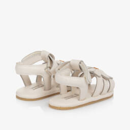 Donsje-Girls Ivory Leather Pre-Walker Sandals | Childrensalon