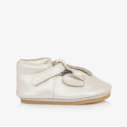 Donsje-Girls Ivory Leather Unicorn Pre-Walkers | Childrensalon