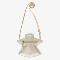 Donsje-Кошелек из кремово-золотой кожи Ангел Мишка для девочек (17см) | Childrensalon