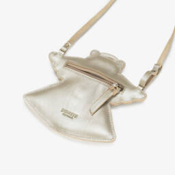 Donsje-Кошелек из кремово-золотой кожи Ангел Мишка для девочек (17см) | Childrensalon