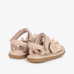 Donsje-Girls Pink Leather First Walker Sandals | Childrensalon