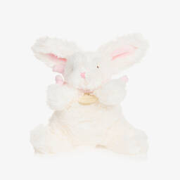 Doudou et Compagnie-Ivory & Pink Plush Bunny Soft Toy (16cm) | Childrensalon