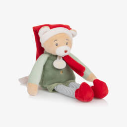 Doudou et Compagnie-Red & Green Trickster Teddy Soft Toy Set (27cm) | Childrensalon