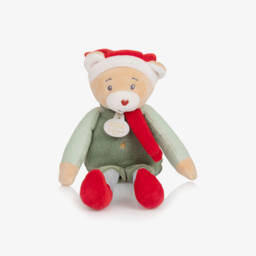 Doudou et Compagnie-Red & Green Trickster Teddy Soft Toy Set (27cm) | Childrensalon