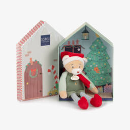 Doudou et Compagnie-Red & Green Trickster Teddy Soft Toy Set (27cm) | Childrensalon