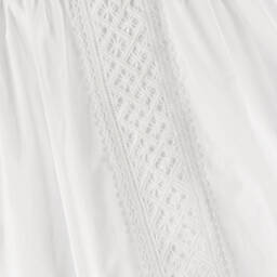 Dr. Kid-Baby Girls White Cotton Ceremony Gown | Childrensalon