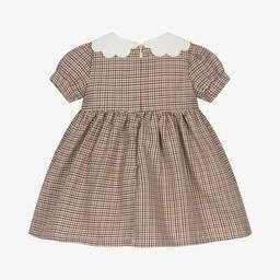 Dr. Kid-فستان بنقشة هوندستوث قطن لون بيج | Childrensalon