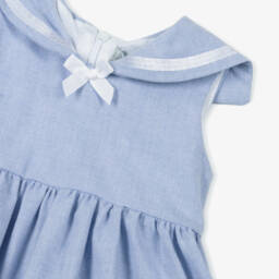 Dr. Kid-Girls Blue Cotton Sailor Dress | Childrensalon