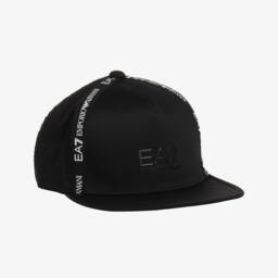 EA7 Emporio Armani Black Cotton EA7 Cap Childrensalon