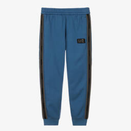 Boys Blue Brushback Jersey Joggers with 