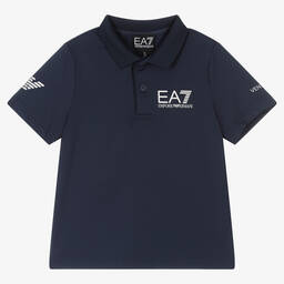 Boys Navy Blue Ventus7 Sports Polo Shirt