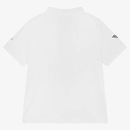 EA7 Emporio Armani-توب بولو لون أبيض للأولاد | Childrensalon