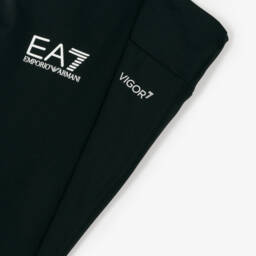 EA7 Emporio Armani-Girls Black Vigor7 Leggings | Childrensalon
