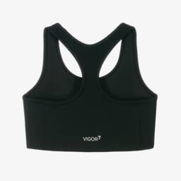 EA7 Emporio Armani-Girls Black Vigor7 Sports Bra Top | Childrensalon
