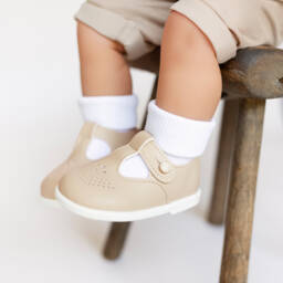 Early Days-Туфли бежевые с ремешком Baypods на первый шаг | Childrensalon