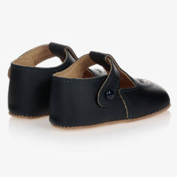 Early Days-Blue Cut-Out Leather Pre-Walker Shoes | Childrensalon