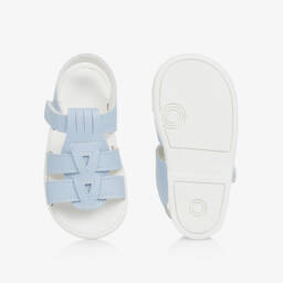 Early Days-Blue Faux Leather First-Walker Sandals | Childrensalon