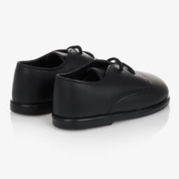 Early Days-Boys Black First Walker Shoes | Childrensalon