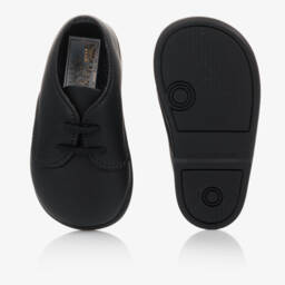 Early Days-Boys Black First Walker Shoes | Childrensalon