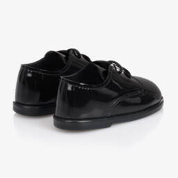 Early Days-Boys Black First Walker Shoes | Childrensalon
