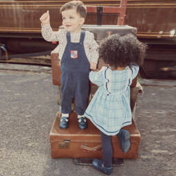 Early Days-Navy Blue T-Bar Shoes | Childrensalon