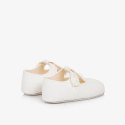 Early Days-White T-Bar Pre-Walker Shoes | Childrensalon