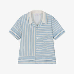 EIRENE-Girls Blue Sequinned Sailor Dress | Childrensalon