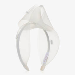 EIRENE-Girls Ivory Chiffon Bauble Print Tiered Dress | Childrensalon