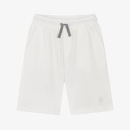 Boys Ivory Cotton Piqué Shorts
