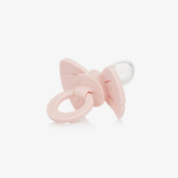 Elodie-Baby Girls Pale Pink Binky Bow Dummy | Childrensalon