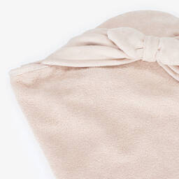 Elodie-Baby Girls Pink Hooded Cotton Towel | Childrensalon