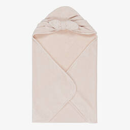 Elodie-Baby Girls Pink Hooded Cotton Towel | Childrensalon