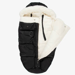 Elodie-Black & Ivory Footmuff (95cm) | Childrensalon