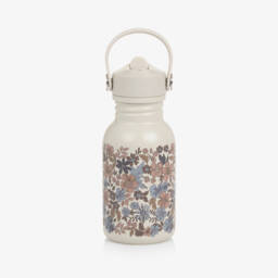 Elodie-Girls Beige Floral Water Bottle (16cm) | Childrensalon