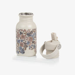 Elodie-Girls Beige Floral Water Bottle (16cm) | Childrensalon