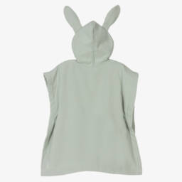 Elodie-Green Cotton Hooded Poncho Towel | Childrensalon