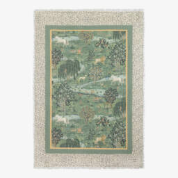 Elodie-Green Cotton Muslin William Morris Blanket (100cm) | Childrensalon