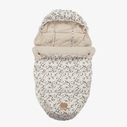 Elodie-Ivory Dalmatian Print Footmuff (90cm) | Childrensalon