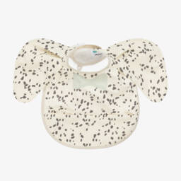 Elodie-Ivory Spotty Dalmation Baby Bib | Childrensalon