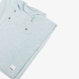 Elodie-Pale Blue Hooded Cotton Poncho Towel | Childrensalon