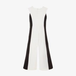 couture by Elsy-Girls Ivory & Black Stripe Jumpsuit | Childrensalon