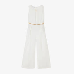 couture by Elsy-Girls Ivory Chain Jumpsuit | Childrensalon