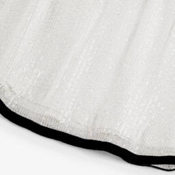 Elsy-فستان مزين بالترتر وفيونكة تفتا سوداء لون عاجي | Childrensalon